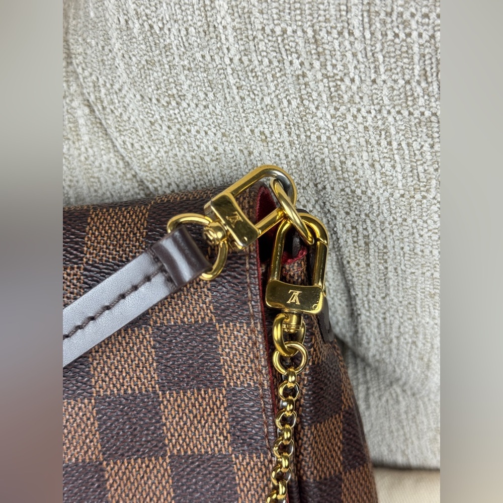 LOUIS VUITTON Favorite MM 2way Hand chain shoulder bag  Damier Ebene Used - Picture 5 of 13